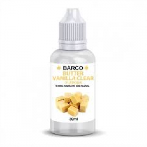 BARCO FLAVOUR BUTTER VANILLA CLEAR 30ML BARCO FLAVOUR BUTTER VANILLA CLEAR 30ML